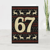 67 Christmas Sweater Ugly 6 7 Meme Six Seven Mason Karte (Vorderseite)