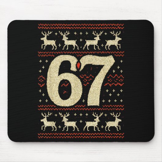 67 Christmas Sweater Ugly 6 7 Meme Six Seven Mason Mousepad (Vorne)