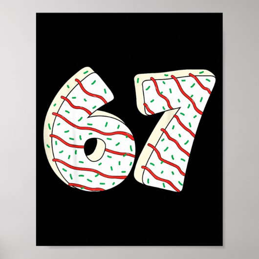 67 Christmas Tree Cakes Six Seven Funny Christmas  Poster (Vorne)