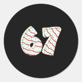 67 Christmas Tree Cakes Six Seven Funny Christmas  Runder Aufkleber (Vorderseite)