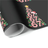 67 Christmas Tree Candy Cane Holiday Six Seven Geschenkpapier (Rolleneckpunkt)