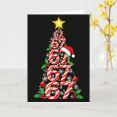 67 Christmas Tree Candy Cane Holiday Six Seven Mem Karte (Gelbe Blume)