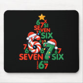 67 Christmas Tree Candy Cane Holiday Six Seven Mem Mousepad (Vorne)