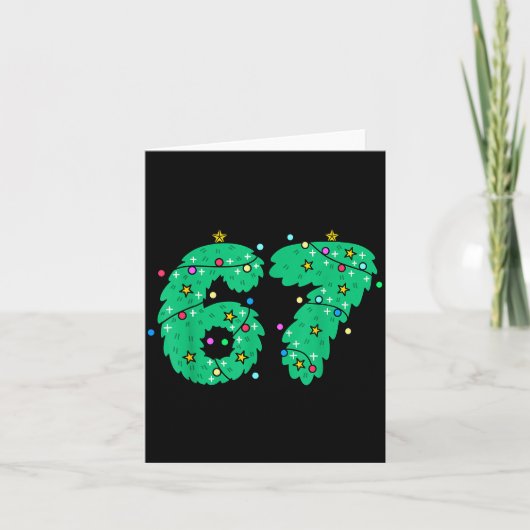 67 Christmas Tree For Kids Boys Girls Meme Six Sev Karte (Vorderseite)