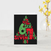 67 Christmas Tree Holiday Six Seven Meme Brainrot  Karte (Gelbe Blume)