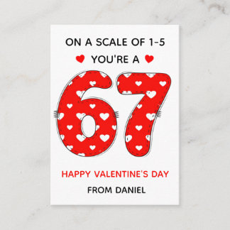67 Classroom Kids Red Heart Valentines Card Begleitkarte