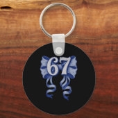 67 Coquette Bow 6 7 Meme Cute Toile Bow For Girls Schlüsselanhänger (Vorderseite)