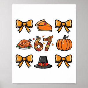 67 Coquette Erntedankfest Lustig 6 7 Meme Männer F Poster