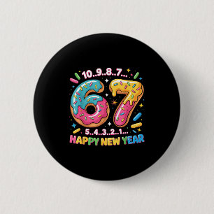 67 Countdown Frohes Neues Jahr 2026 Lustige Donut- Button