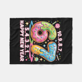 67 Countdown Happy New Year 2026 Funny Donut Numbe Fleecedecke (Vorderseite (Horizontal))