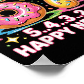 67 Countdown Happy New Year 2026 Funny Donut Numbe Poster (Ecke)