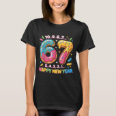 67 Countdown Happy New Year 2026 Funny Donut Numbe T-Shirt (Vorderseite)