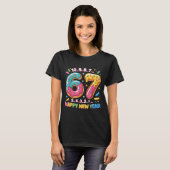 67 Countdown Happy New Year 2026 Funny Donut Numbe T-Shirt (Vorne ganz)