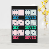 67 Counting Dominos Blocks Mathematics Teacher Vin Karte (Gelbe Blume)