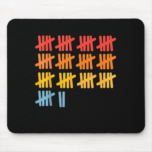 67 Counting Math Teacher Mathematics 67th Number  Mousepad (Vorne)