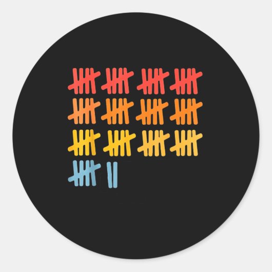 67 Counting Math Teacher Mathematics 67th Number Runder Aufkleber (Vorderseite)