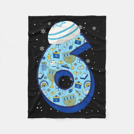 67 Couple Hanukkah Matching Six Seven Meme Jewish  Fleecedecke (Vorderseite)