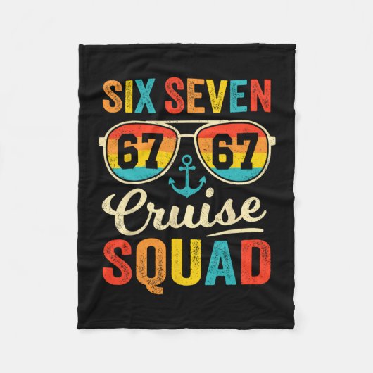 67 Cruise Squad 2025 Funny Kids Cruise Meme Matchi Fleecedecke (Vorderseite)