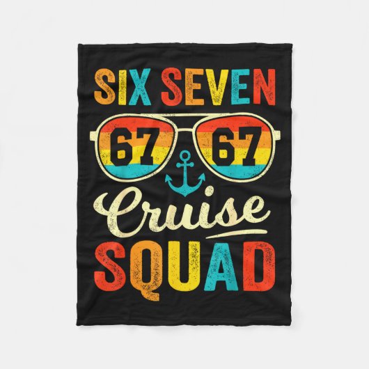 67 Cruise Squad 2025 Funny Kids Cruise Meme Matchi Fleecedecke (Vorderseite)