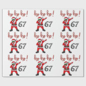 67 Dabbing Christmas Santa  Geschenkpapier (Flach)