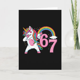 67 Dabbing Einhorn Für Mädchen Sechs Sieben Meme K Karte