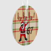 67 Dabbing Santa Christmas Ornament (Vorderseite)