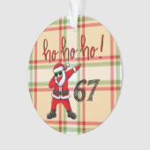 67 Dabbing Santa Christmas Ornament (Vorderseite)