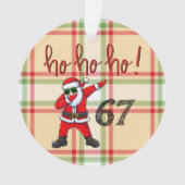 67 Dabbing Santa Christmas Ornament (Vorderseite)