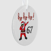 67 Dabbing Santa Christmas Ornament  (Vorderseite)