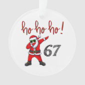 67 Dabbing Santa Christmas Ornament  (Vorderseite)