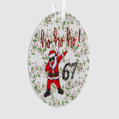 67 Dabbing Santa Christmas Ornament  (Vorderseite)