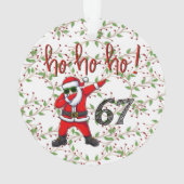 67 Dabbing Santa Christmas Ornament  (Rückseite)