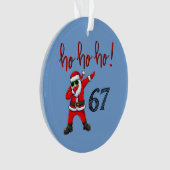 67 Dabbing Santa Christmas Ornament (Vorderseite)