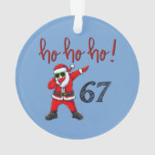 67 Dabbing Santa Christmas Ornament (Rückseite)