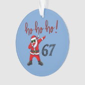 67 Dabbing Santa Christmas Ornament (Vorderseite)