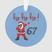 67 Dabbing Santa Christmas Ornament (Vorderseite)