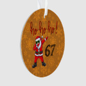 67 Dabbing Santa Christmas Ornament (Vorderseite)