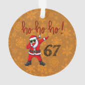 67 Dabbing Santa Christmas Ornament (Rückseite)