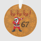 67 Dabbing Santa Christmas Ornament (Vorderseite)