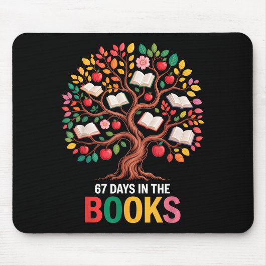 67 Days In The Books Reading Teacher 67th Day Of S Mousepad (Vorne)