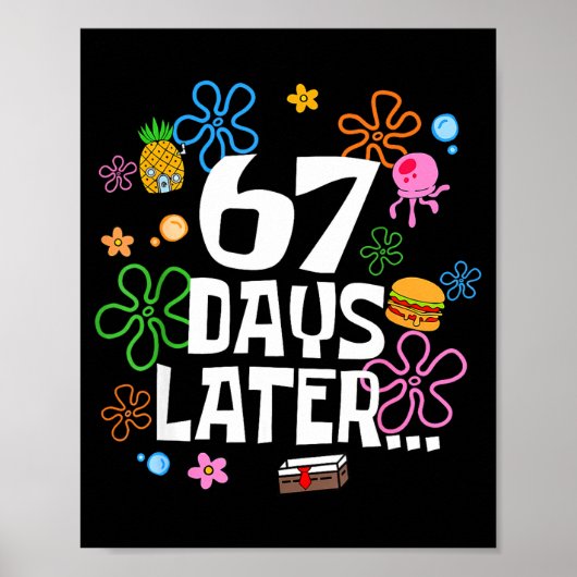 67 Days Later Happy 100 Days Of School Student Tea Poster (Vorne)