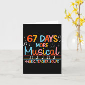 67 Days More Musical Six Seven Meme Music Teacher  Karte (Gelbe Blume)