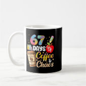67 Days Of Coffee &amp; Chaos Funny Teacher Six Se Kaffeetasse (Links)