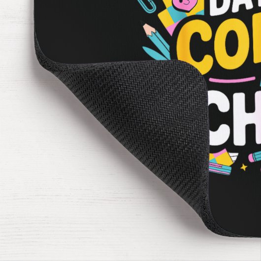 67 Days Of Coffee Chaos Teacher Life Funny School  Mousepad (Ecke)