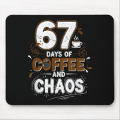 67 Days Of Coffee Teachers Retro School Six Seven  Mousepad (Vorne)