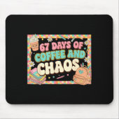 67 Days Of Coffee Teachers Retro School Six Seven  Mousepad (Vorne)