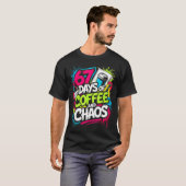 67 Days Of Coffee Teachers Retro School Six Seven T-Shirt (Vorne ganz)