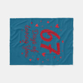 67 Days Of Loving You Funny Couple Valentine Fleecedecke (Vorderseite (Horizontal))