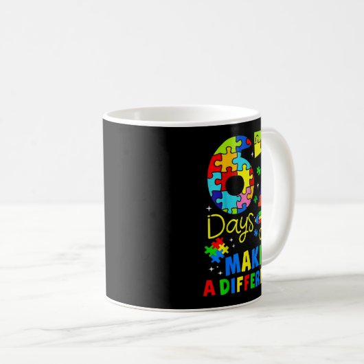 67 Days Of Making A Difference Funny Teacher Stude Kaffeetasse (VorderseiteRechts)