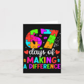 67 Days Of Making A Difference Funny Teacher Stude Karte (Vorderseite)